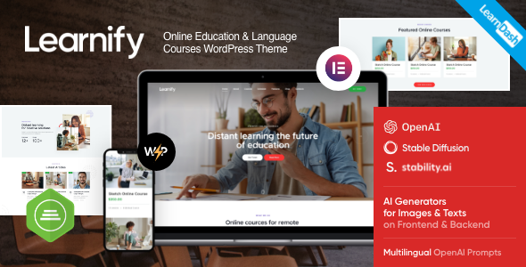 Learnify v1.8.0 - Online Education Courses WordPress Theme