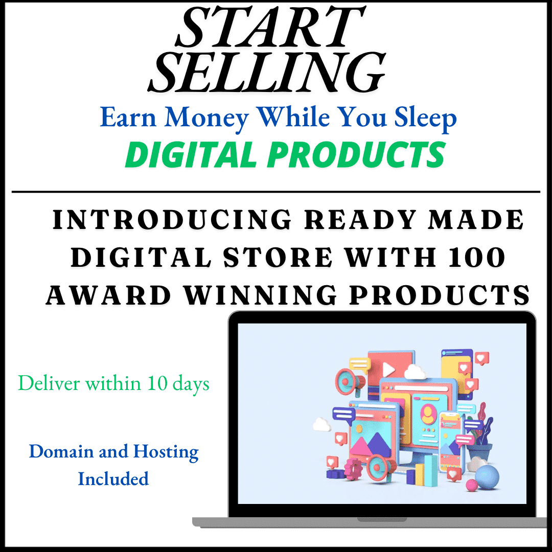 Ready Made Digital Store Website With 100 Products