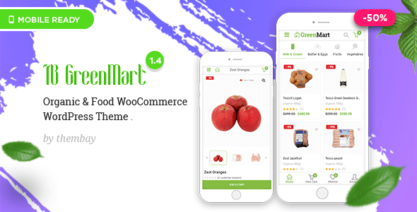 GreenMart – Organic & Food WooCommerce WordPress Theme