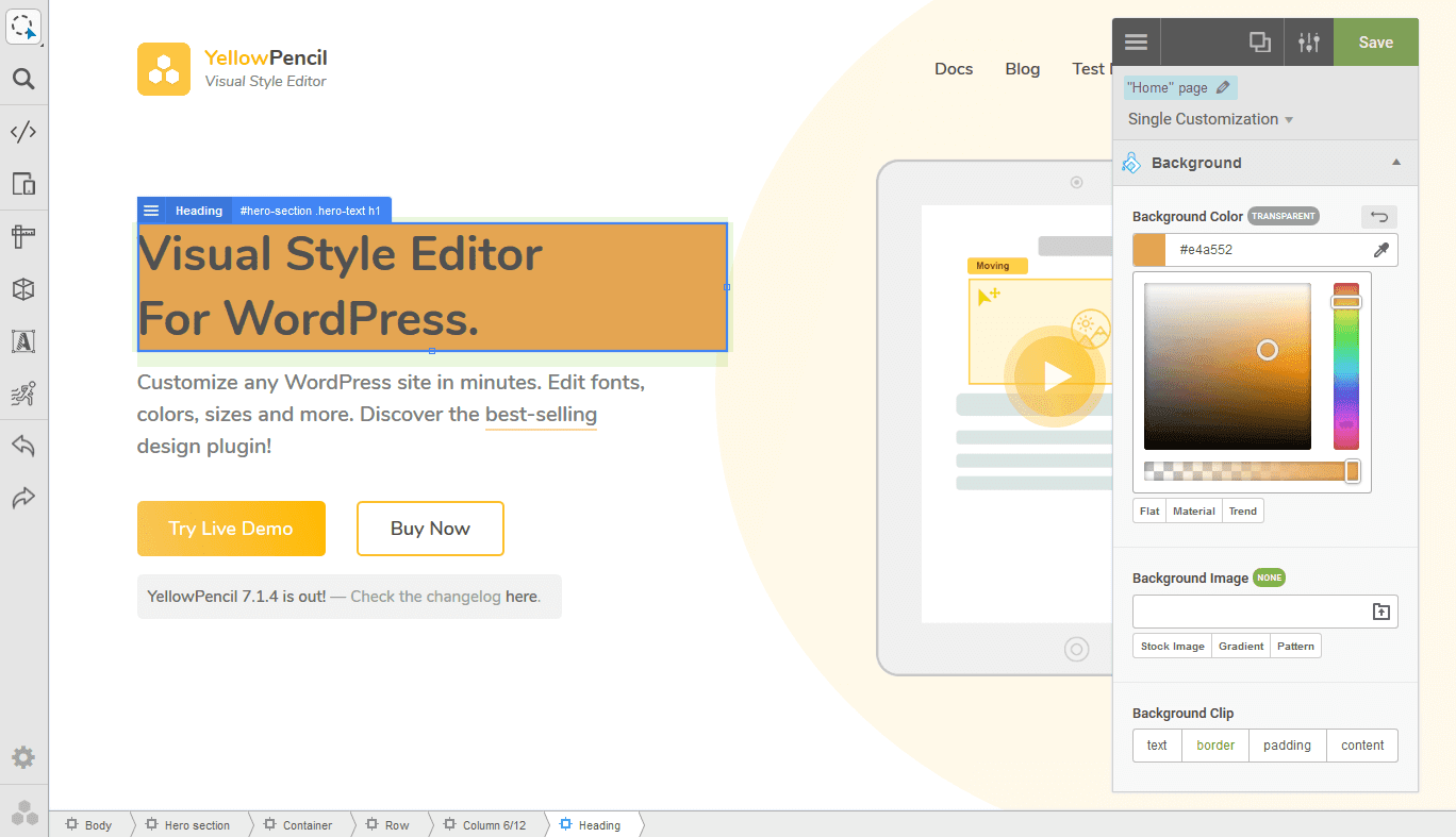 YellowPencil - Visual CSS Style Editor