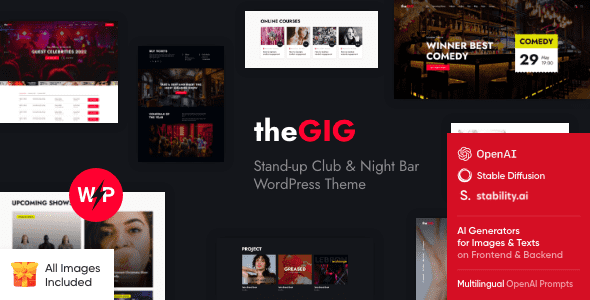 The Gig – Stand-up Club & Night Bar WordPress Theme