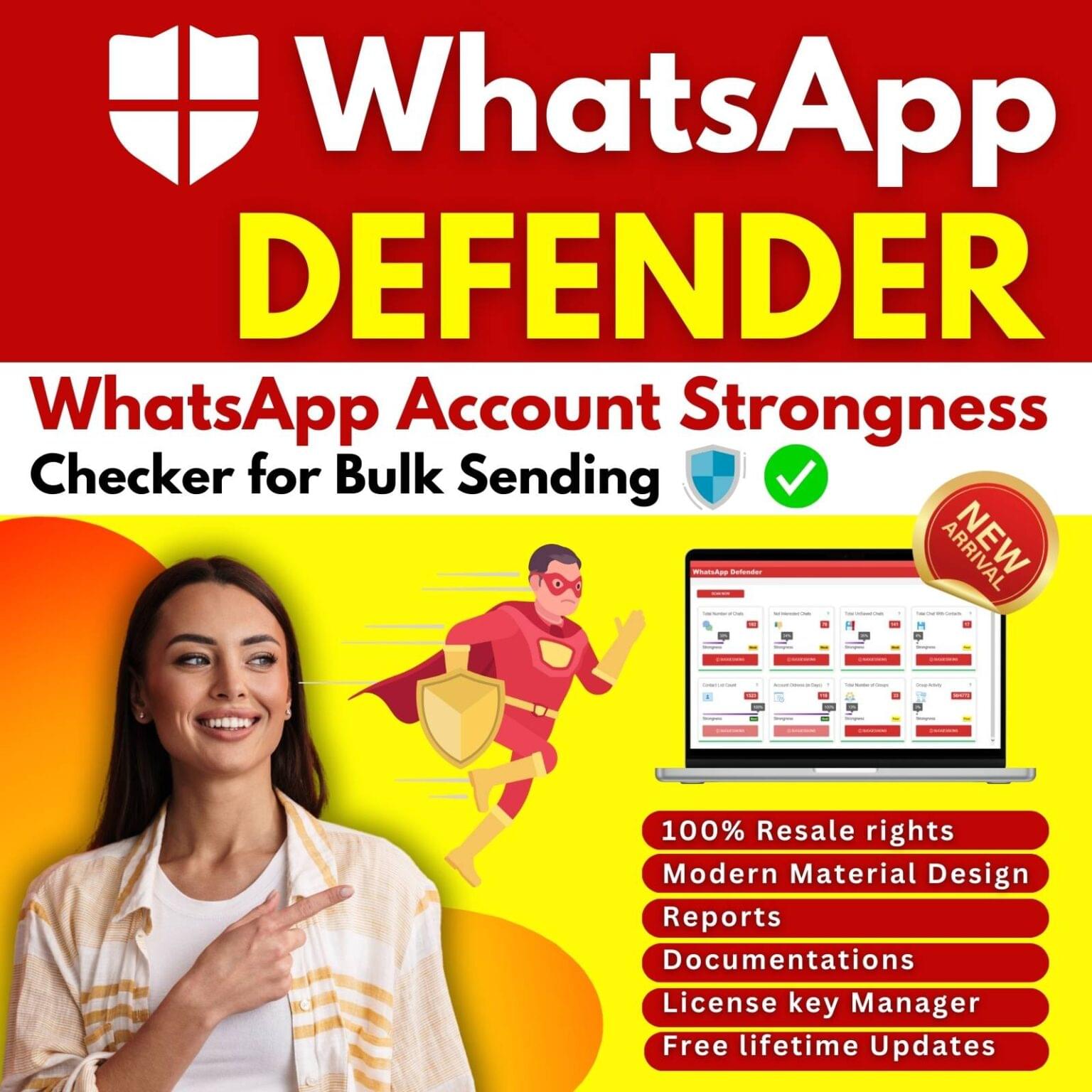 WhatsApp Defender – WhatsApp Account Strongness Checker for Bulk Sending